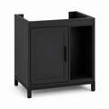 Meuble sous-vasque noir mat 60x42x58 cm avec niche ouverte