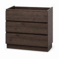 Meuble sous-vasque chêne fumé 100x47x55 cm à trois tiroirs