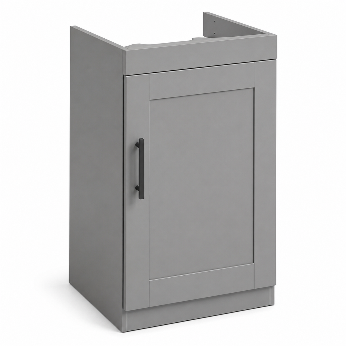 Meuble sous-vasque gris pierre 40x35x60 cm compact à une porte