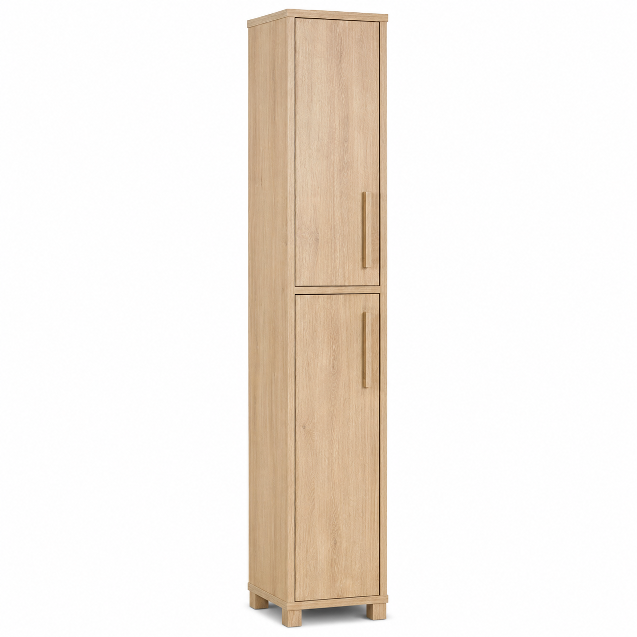 Colonne de salle de bains chêne clair 35x32x180 cm à deux portes