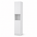 Colonne de salle de bains blanc mat 30x30x170 cm avec niche ouverte