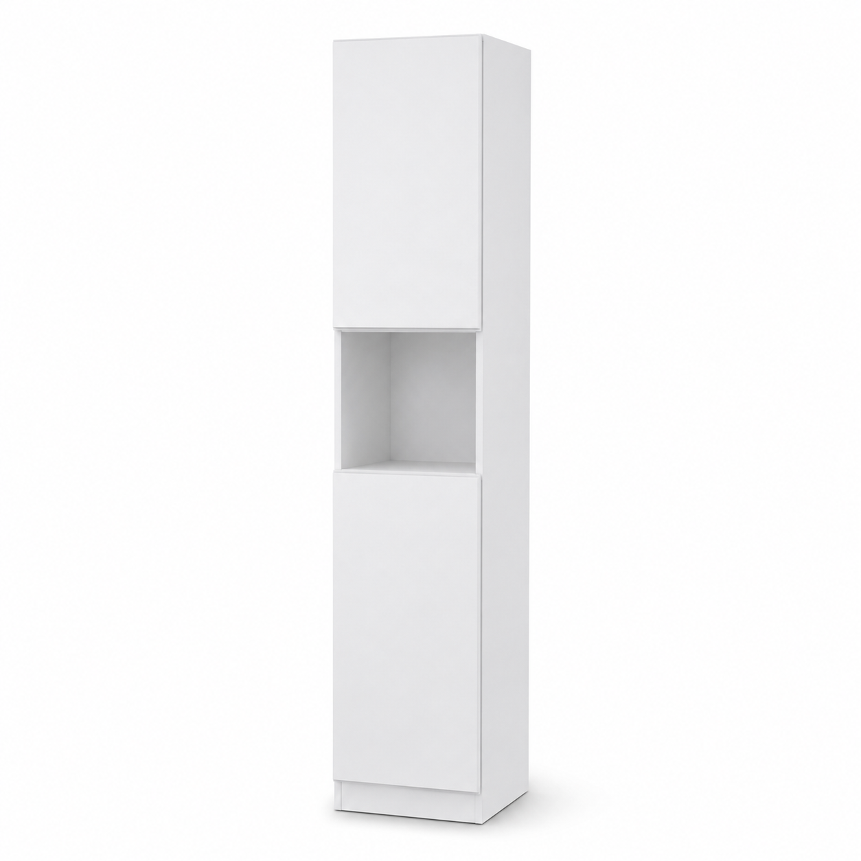 Colonne de salle de bains blanc mat 30x30x170 cm avec niche ouverte