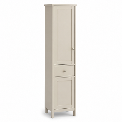 Colonne de salle de bains beige sable 30x28x150 cm compacte