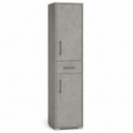 Colonne de salle de bains gris pierre 45x35x180 cm avec tiroir