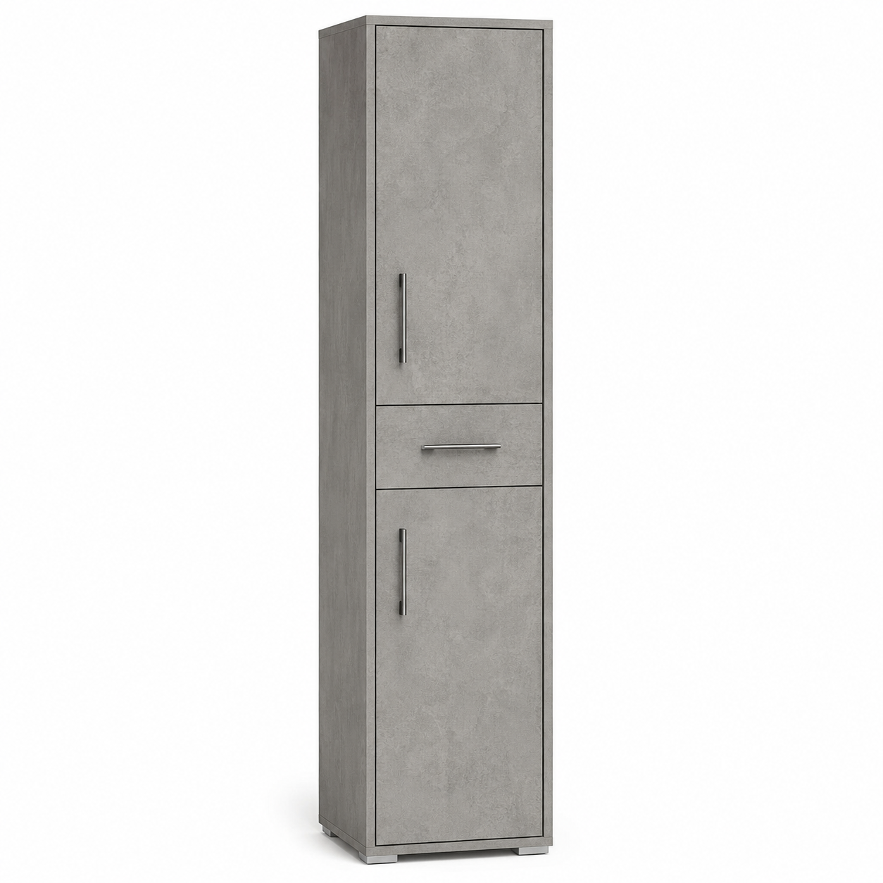 Colonne de salle de bains gris pierre 45x35x180 cm avec tiroir