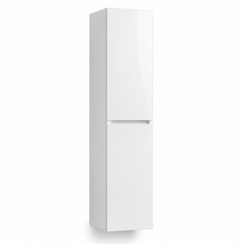 Colonne de salle de bains blanc brillant 35x32x190 cm suspendue