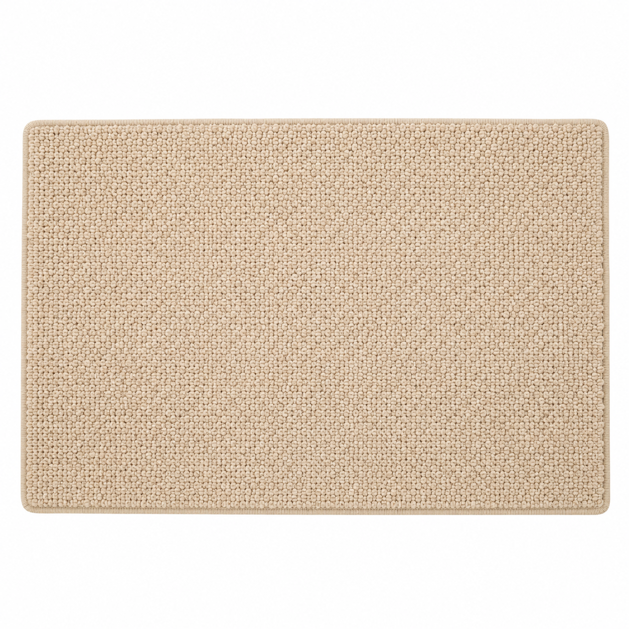 Tapis de bain bouclé beige 50x80 cm antidérapant