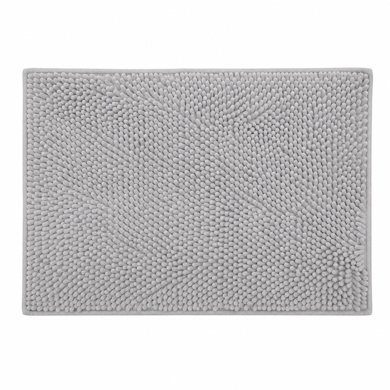 Tapis de bain chenille gris perle 60x90 cm à séchage rapide