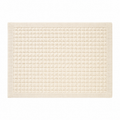 Tapis de bain coton écru 50x70 cm motif gaufré