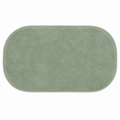 Tapis de bain vert sauge 45x75 cm contour arrondi