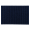Tapis de bain bleu nuit 60x100 cm texture côtelée