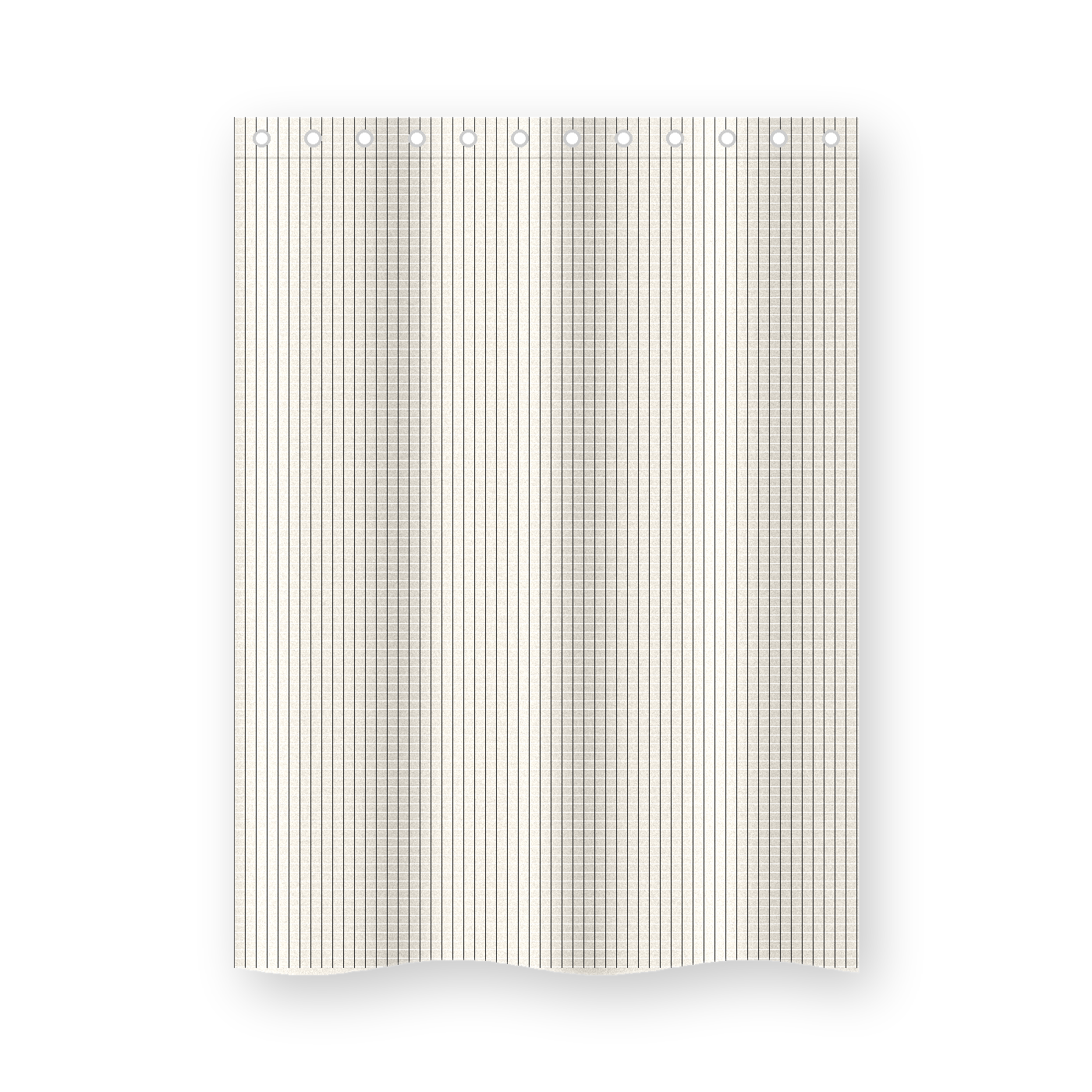 Rideau de douche blanc cassé 180x200 cm en polyester texturé