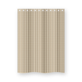Rideau de douche beige sable 180x200 cm rayures fines